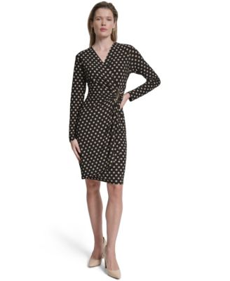 Women's Long-Sleeve Knee Length Dress