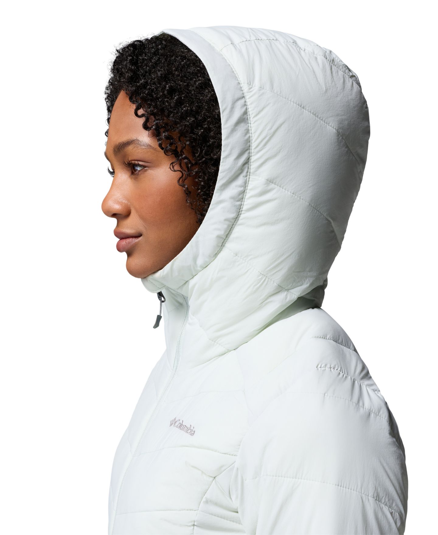 Женская куртка Columbia Joy Peak II Hooded Puffer Fleece-Lined, цвет: Состаренный розовато-лиловый — фото 7