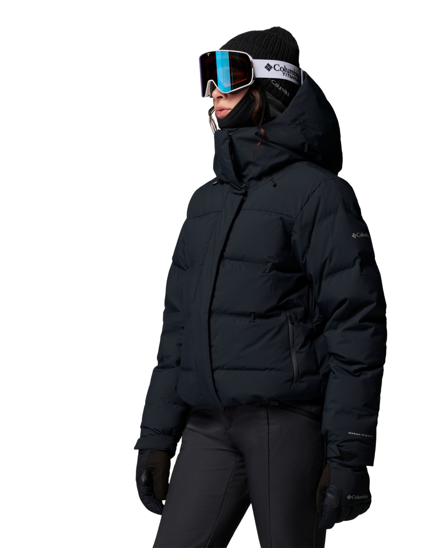 Женская куртка Columbia Roffe Ridge Hooded Down Puffer, цвет: Чёрный — фото 7
