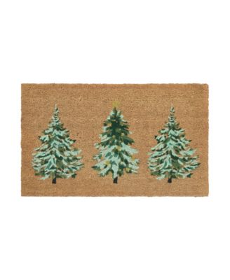 Christmas Tree Outdoor Coir Doormat, 18" x 30"