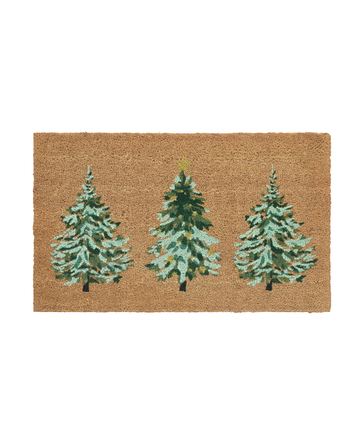 Vcny Home Christmas Tree Outdoor Coir Doormat, 18" x 30"