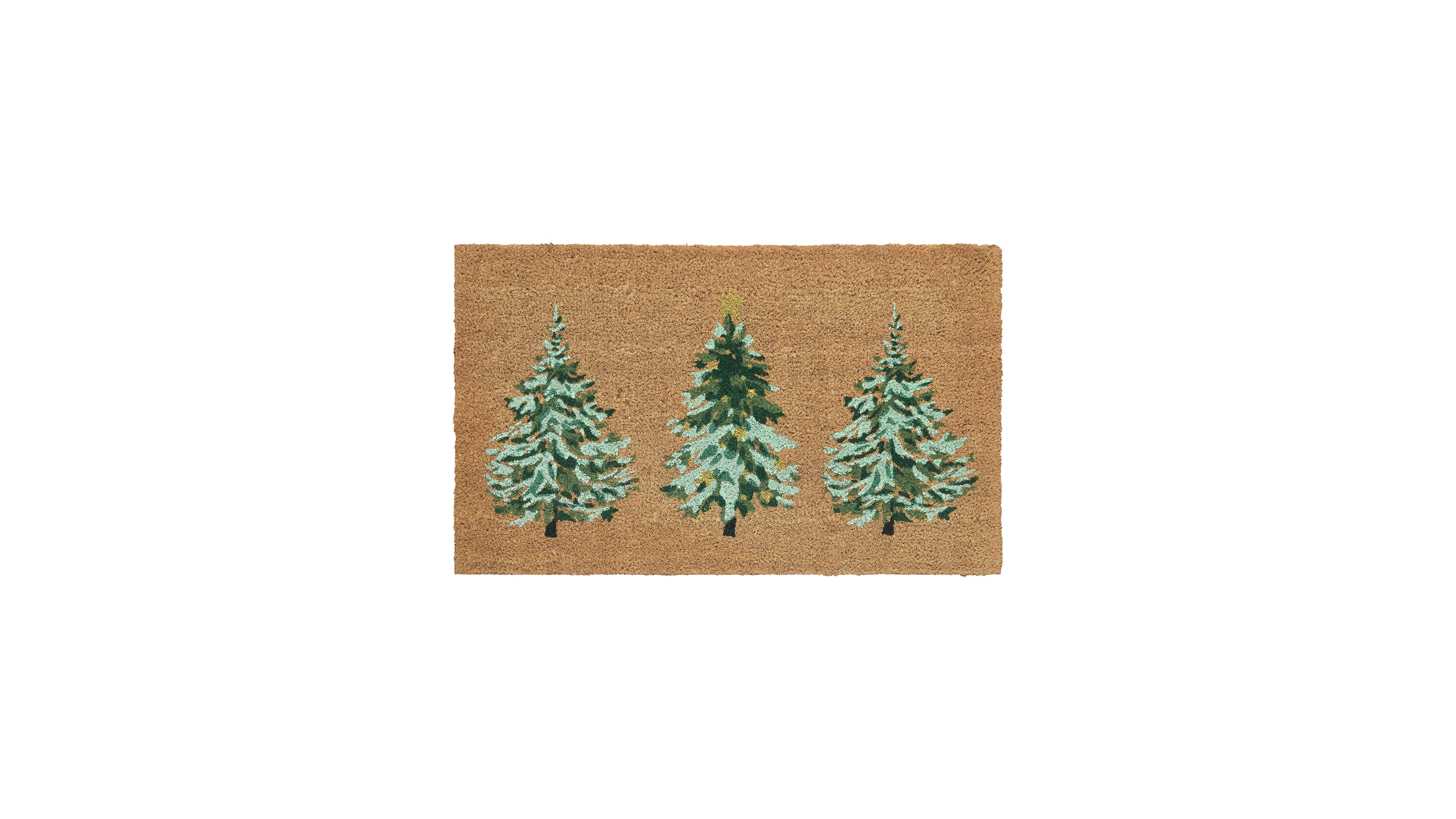 Vcny Home Christmas Tree Outdoor Coir Doormat, 18" x 30"