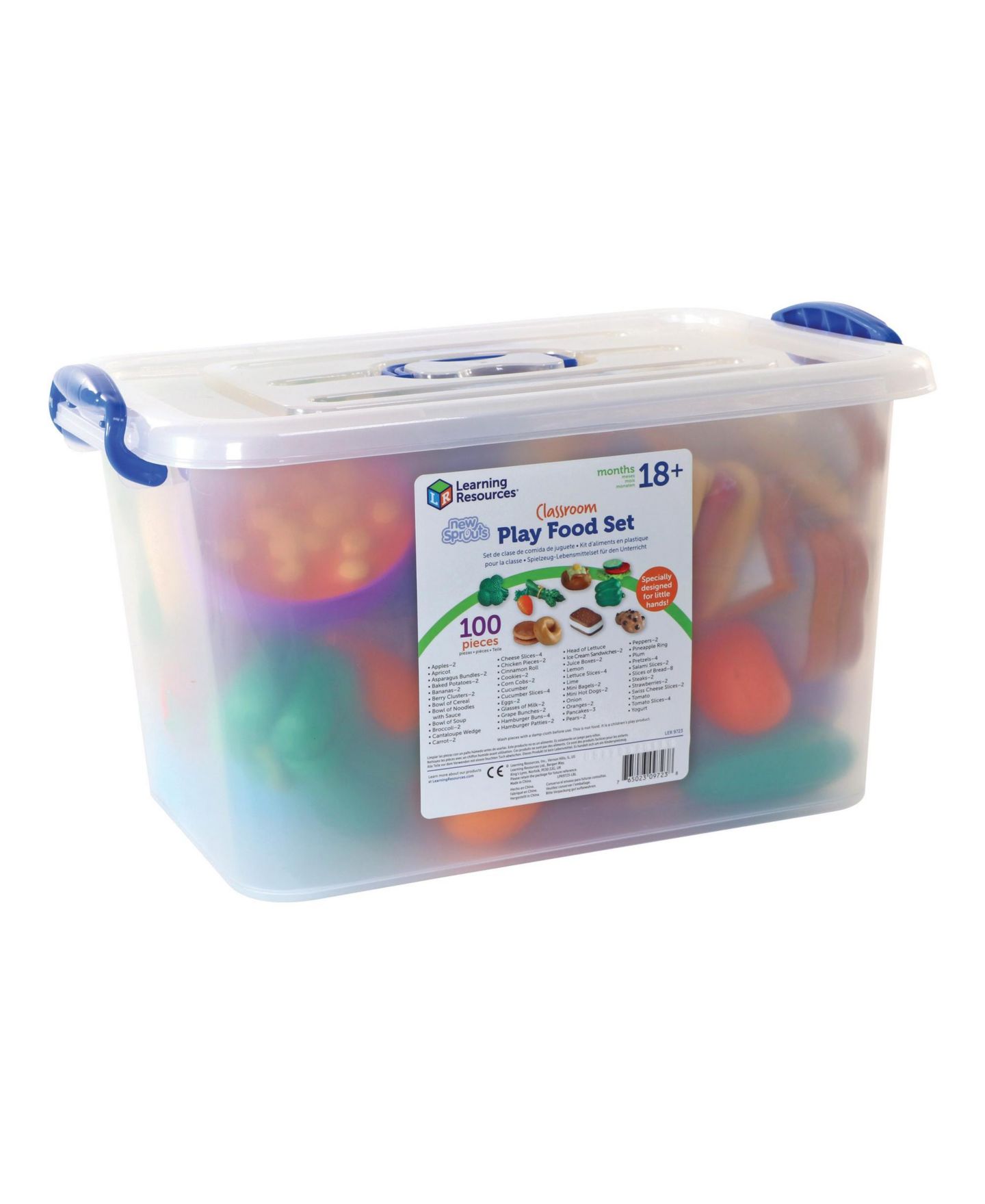 Детские игрушки Learning Resources New Sprouts Classroom 100-Piece Play Food Set, Ages 18 Months+, цвет: Assorted Pre-Pack — фото 6