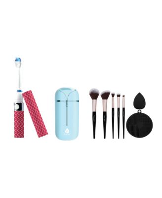All In One Beauty and Wellness Travel Bundle Sonic Toothbrush, Painless Shaver and Glam Brush Set