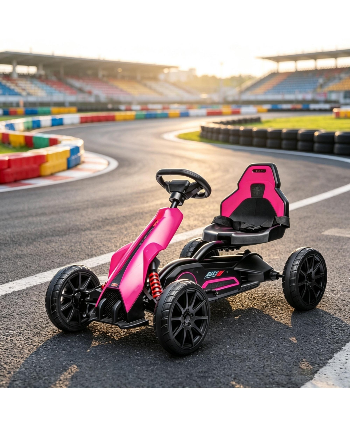 Sevorley 12V Electric Go Kart with Adjustable Speed, 66 lbs. Capacity, Ages 3-8