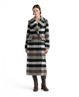 Women's Faux Wool Oversized Double-Breasted Coat