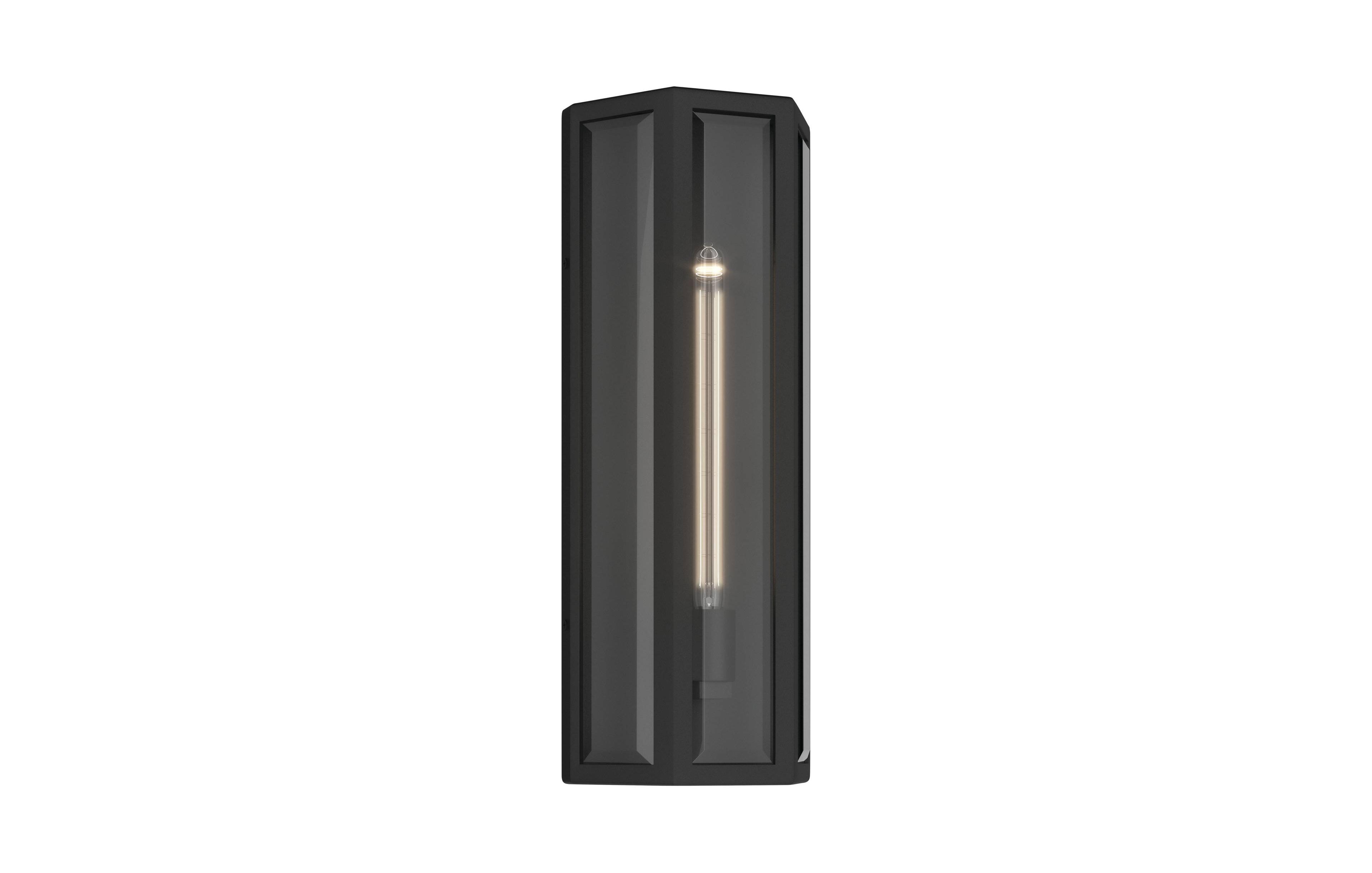 Kichler Berens 20" 1-Light Outdoor Wall Light Clear Glass Textured