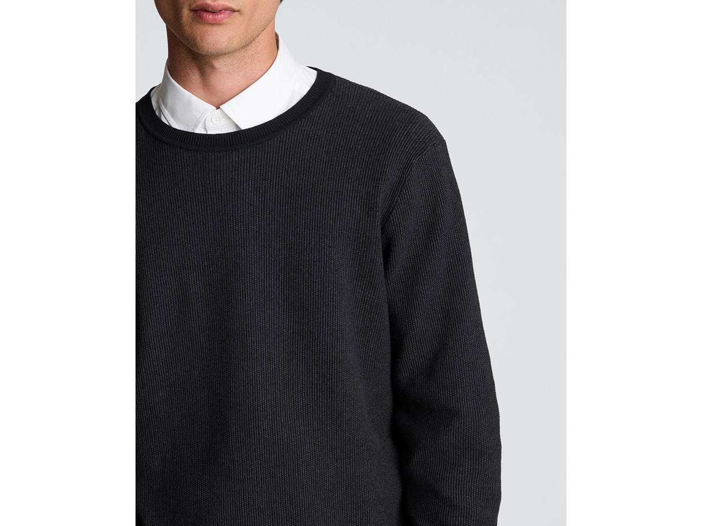 Мужской свитер Kenneth Cole Two-Tone Crew Classic-Fit Long-Sleeve Sweater, цвет: Синий / Тёмно-синий — фото 7