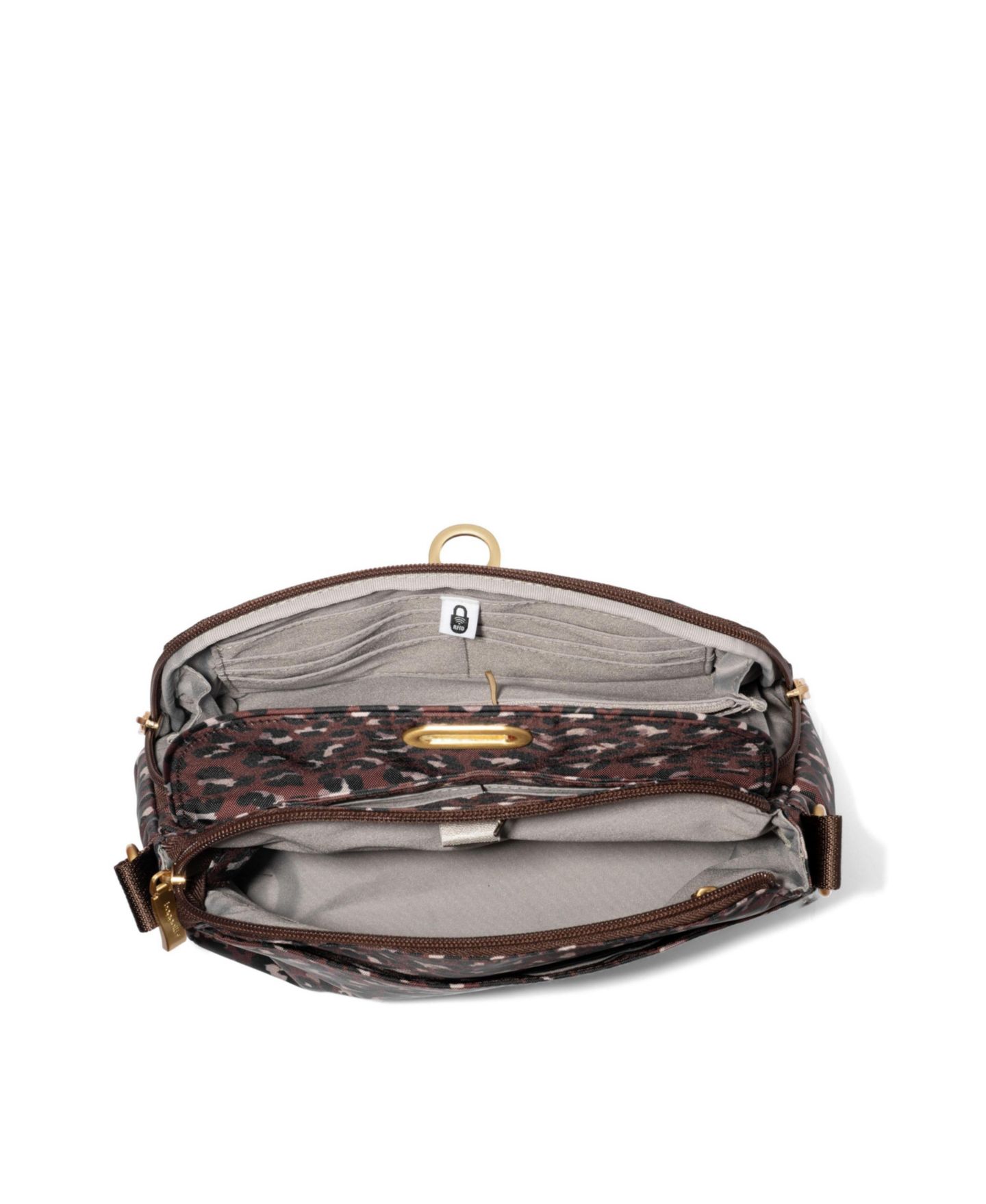 Женская сумка Baggallini Coastal Flip Lock RFID Crossbody, цвет: Золотой — фото 4