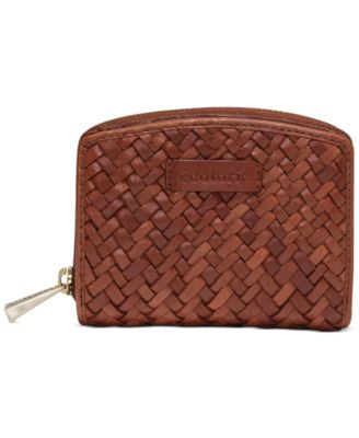 Katy Handwoven Leather Zip Around Wallet