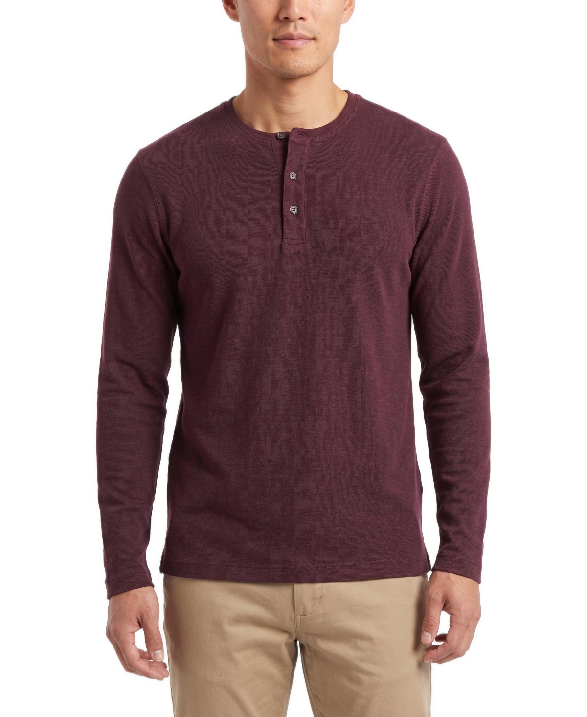 Surfside Supply Co. Men's Sean Long-Sleeve 3-Button Stretch Henley