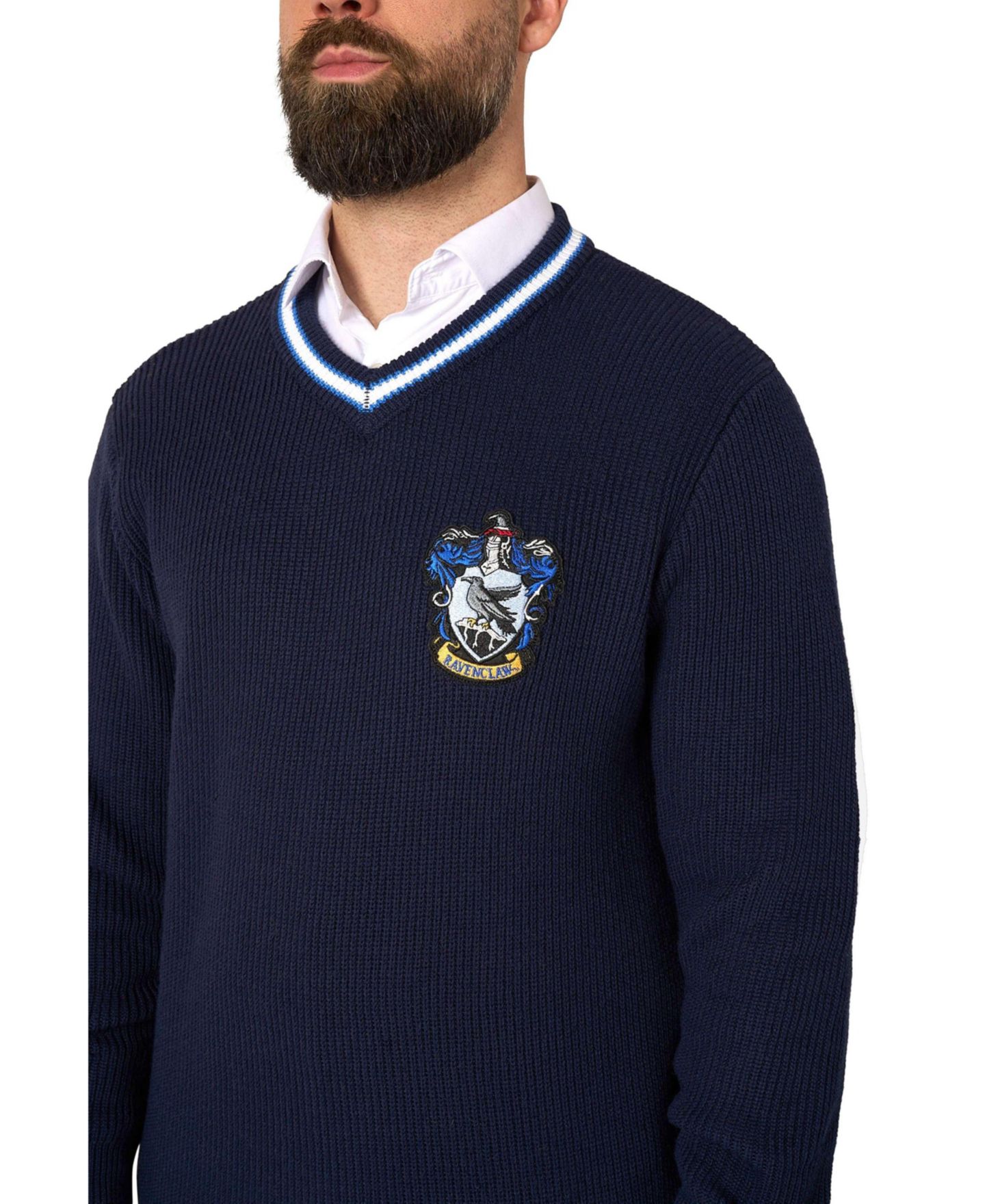 Мужской свитер OppoSuits Ravenclaw V-Neck Long-Sleeve Sweater, цвет: Синий — фото 5