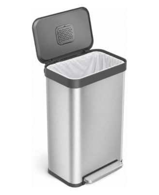 19 Gallon Stainless Steel Kitchen Trash Can with Soft-Close Step Pedal Lid