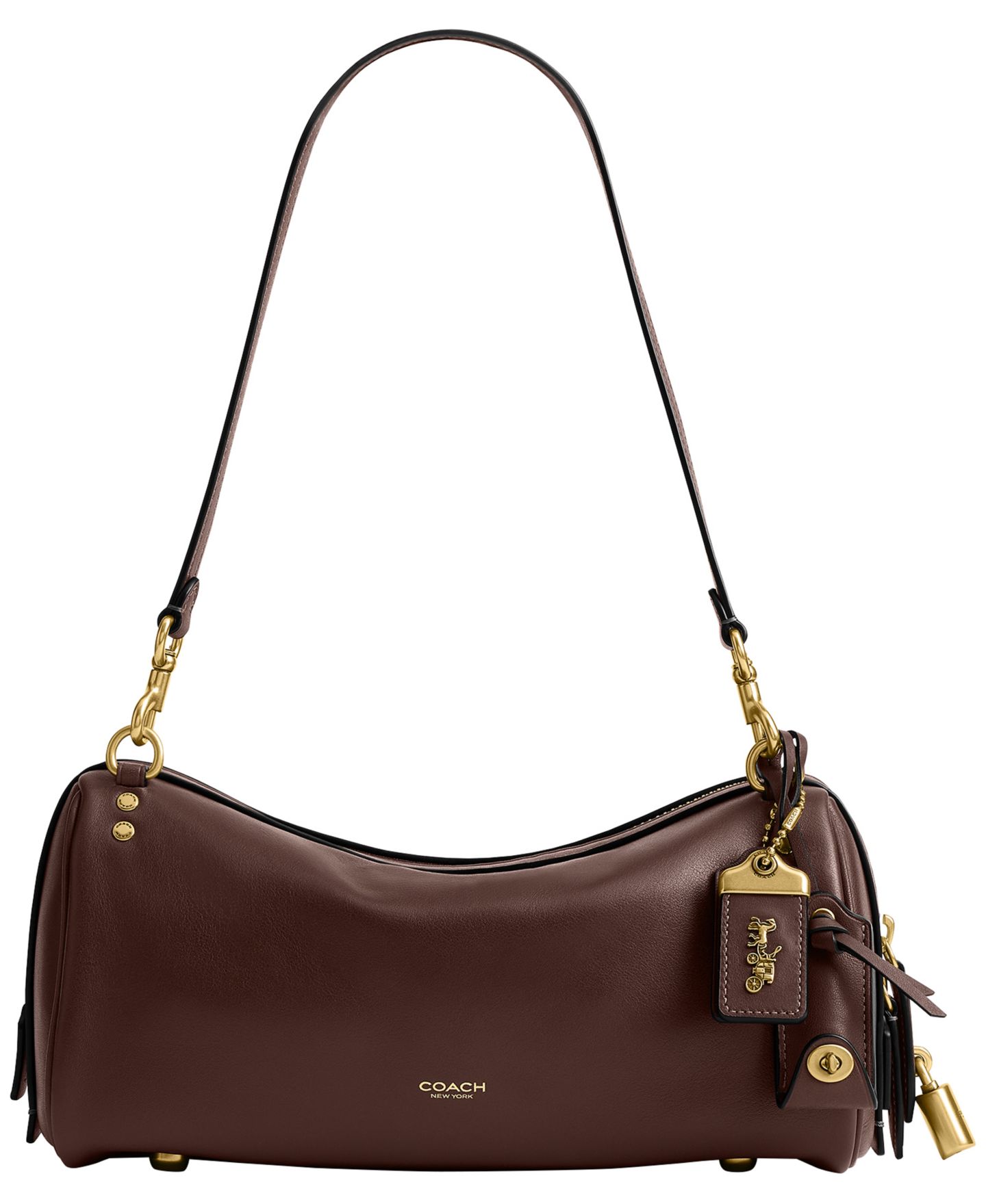 Женская сумка COACH Rogue Natural Grain Nappa Leather Small Shoulder, цвет: Латунный / Кленовый — фото 1