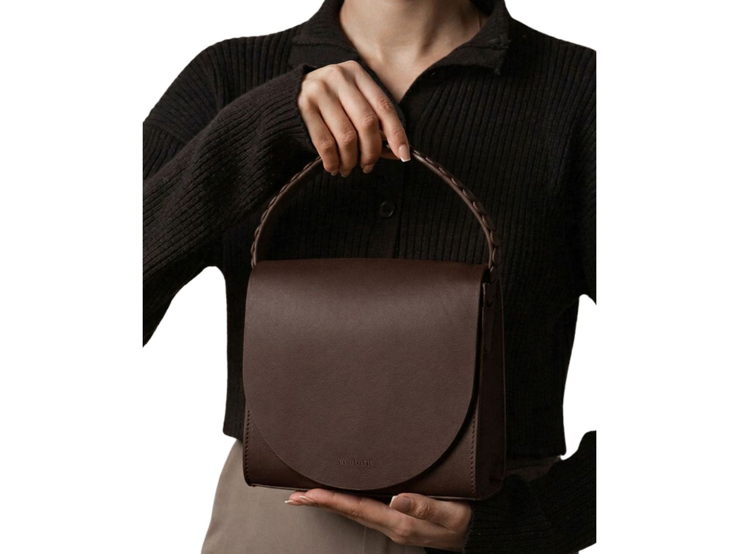 Женская сумка Ecotorie Margaux Mini Leather Crossbody, цвет: Шоколадный — фото 4