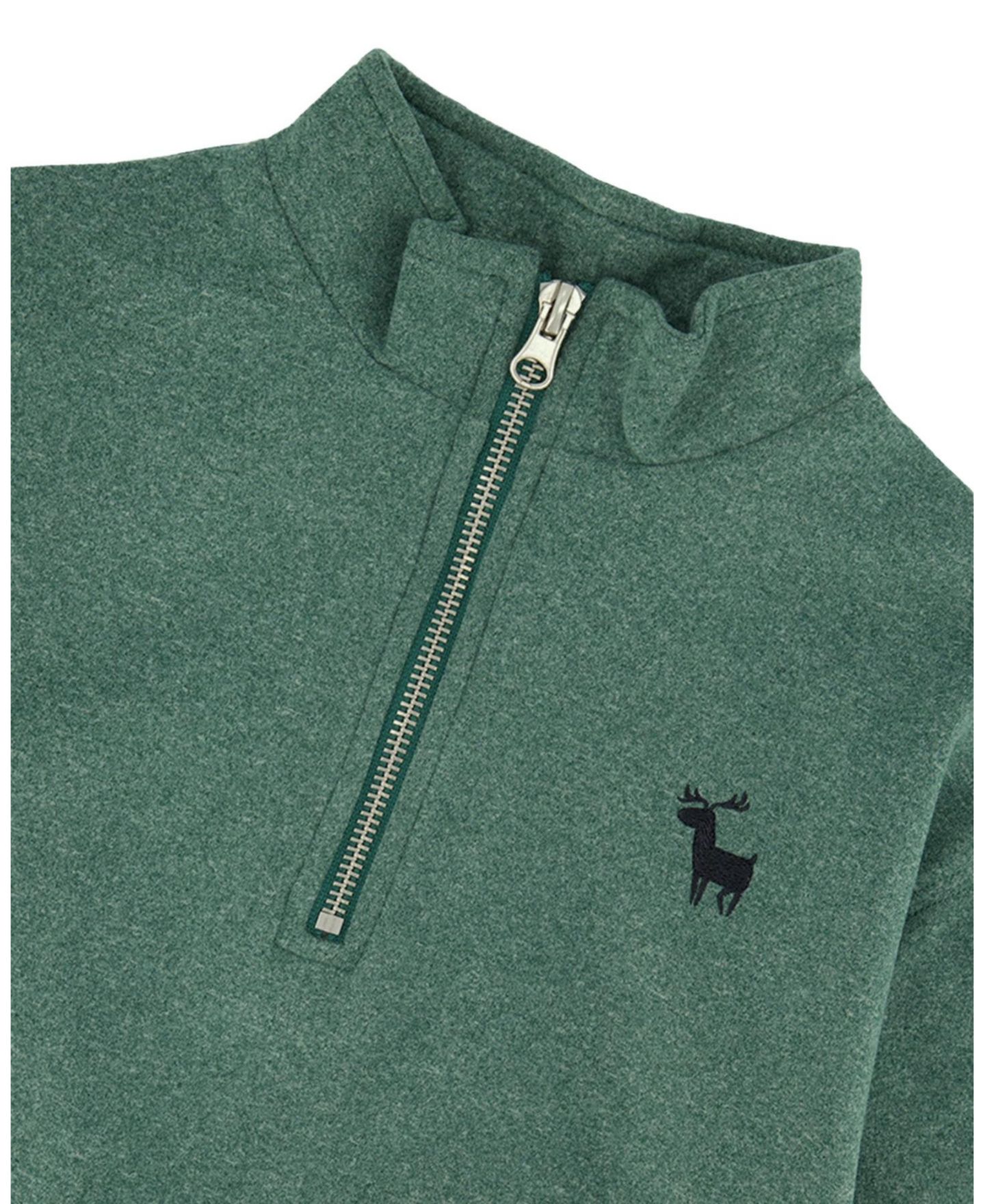 Свитер Deux par Deux Half Zip Mock Neck для мальчиков-малышей, цвет: Тёмный зелёный — фото 7