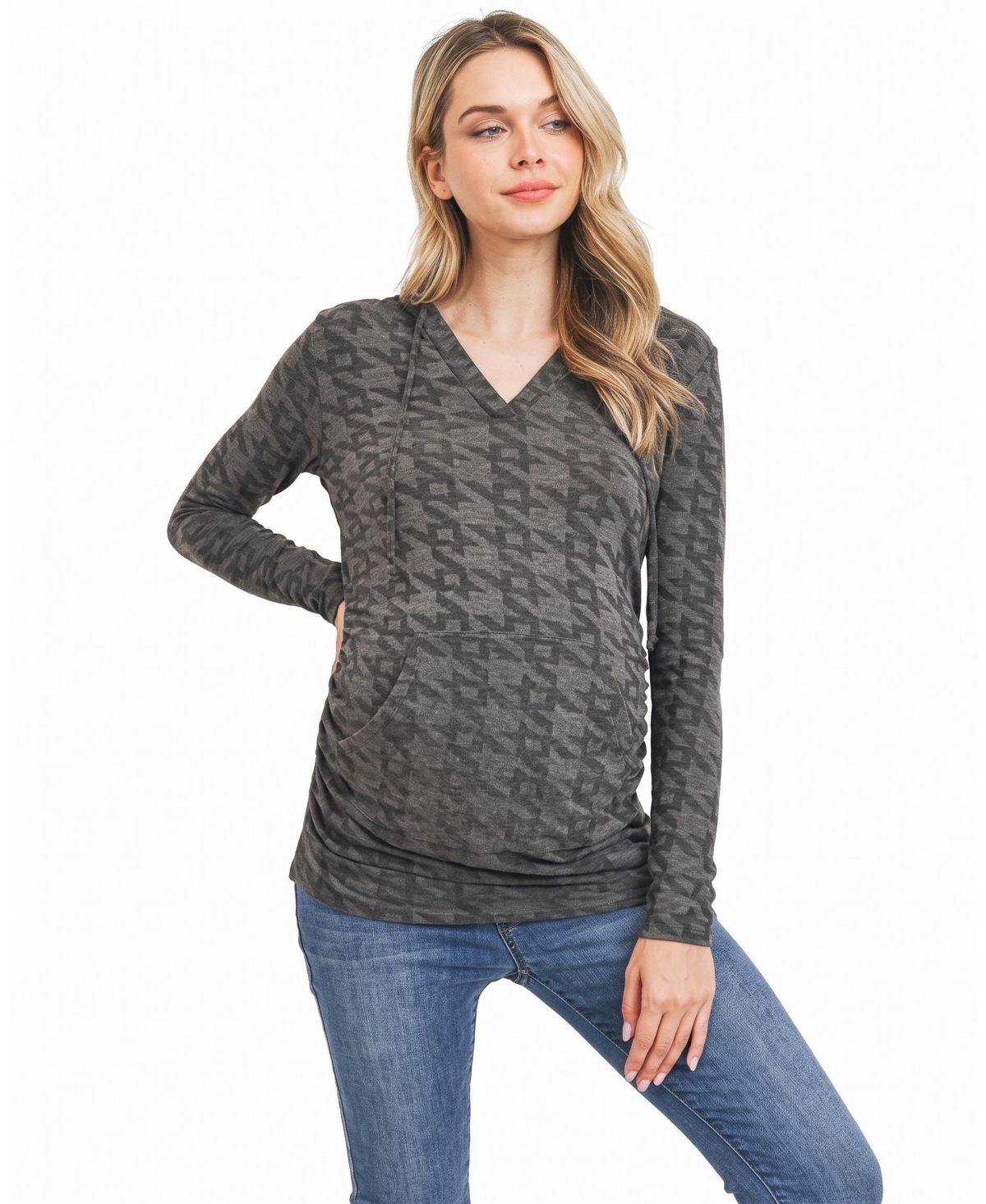 Hello Miz Women's V-Neck Pullover Hoodie