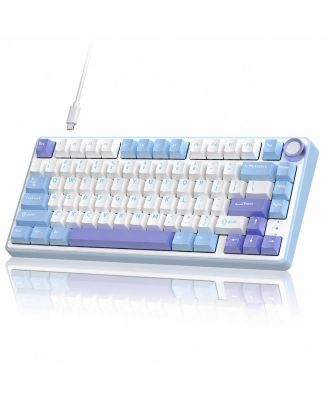 75% Gasket Mount Wired Hot-Swappable RGB Gaming Keyboard for PC