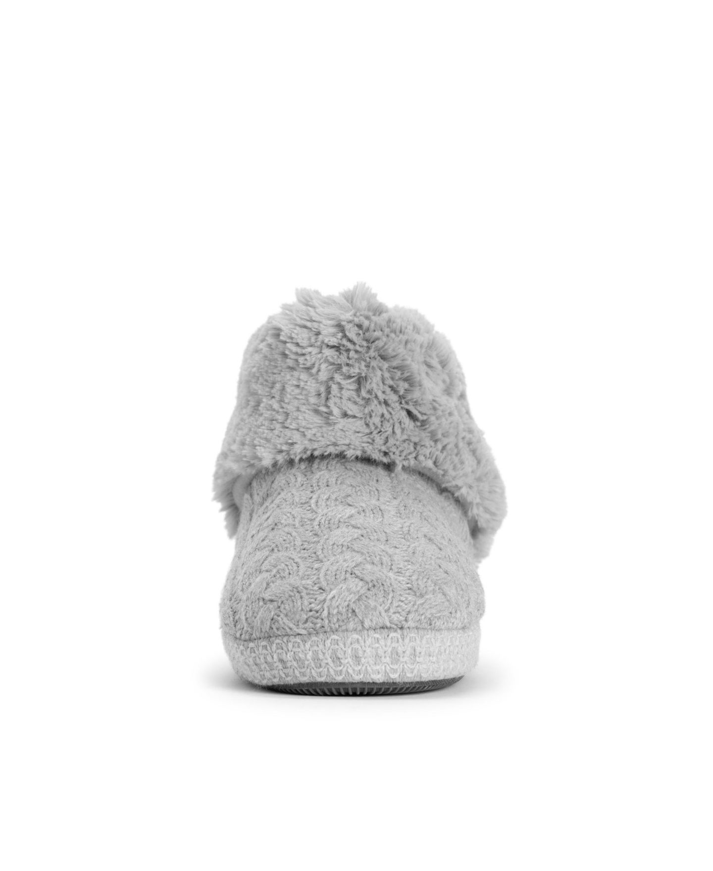 Женские тапочки MUK LUKS Melinda Cuff Boot Faux-Fur, цвет: Серый — фото 14
