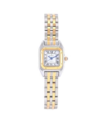 Womens 20x22mm Two-Tone Panther Link Bracelet Watch