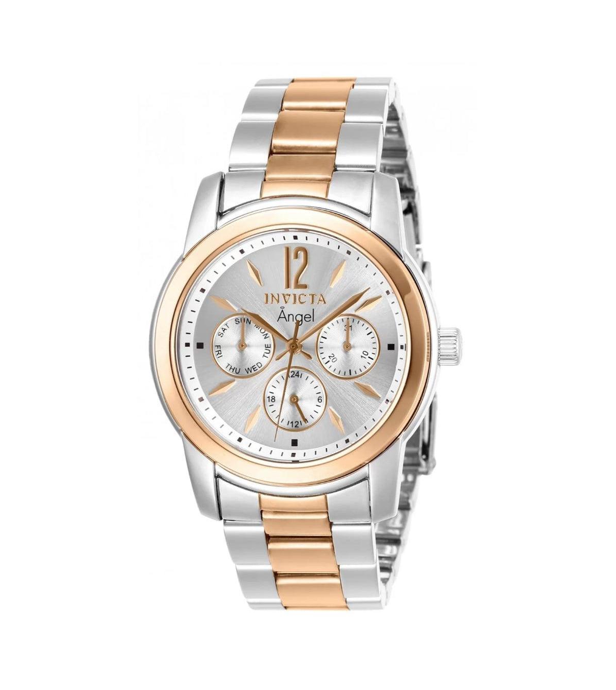 Invicta Women's Quartz Angel 3 Hand Water-Resistant Stainless Steel Watch, 38mm - Rose gold/stainless steel