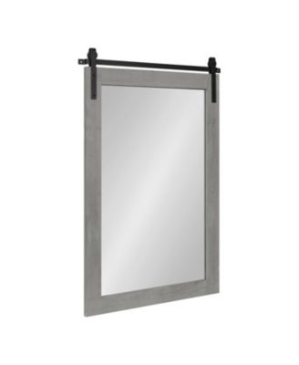 Cates Rustic Wall Mirror Living Room Decor, Barn Door-Inspired Design, Bathroom Mirror for Over Sink or Entryway Wall Mirror