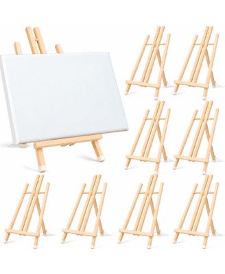 Wooden Tabletop A Frame Easel Foldable Artist Tripod for Painting Display Party