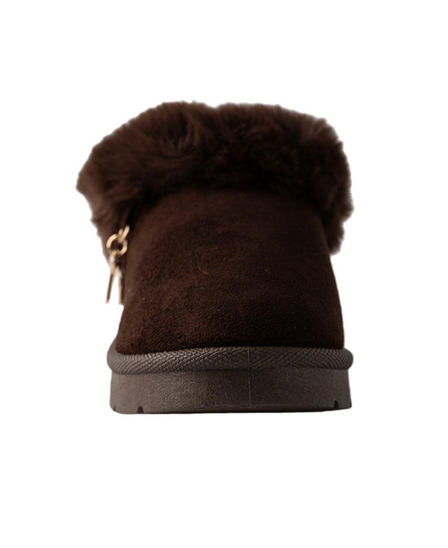 Тапочки Bebe Memory Foam Faux Fur Slippers для девочек, цвет: Тёмный коричневый — фото 4