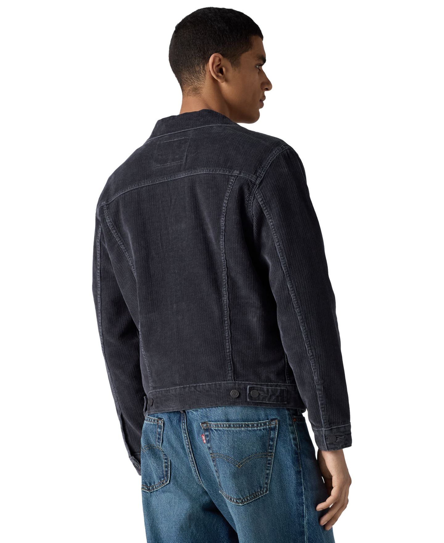 Мужская куртка Levi's Corduroy Regular-Fit Trucker, цвет: Эбеновый — фото 4