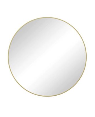 39" Round Metal Frame Wall Mirror