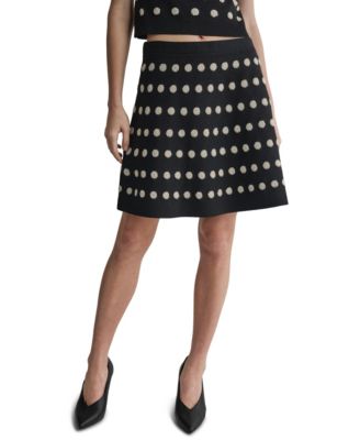 Women's Polka-Dot A-Line Mini Skirt