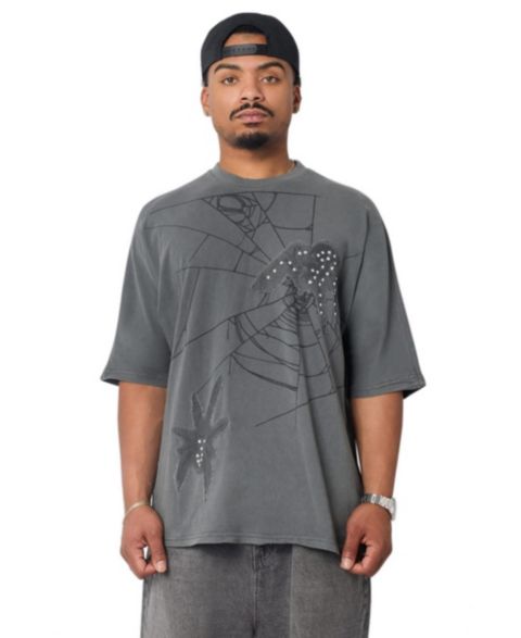 Мужская футболка Reason Toxic Spiderwebs Applique Short Sleeve