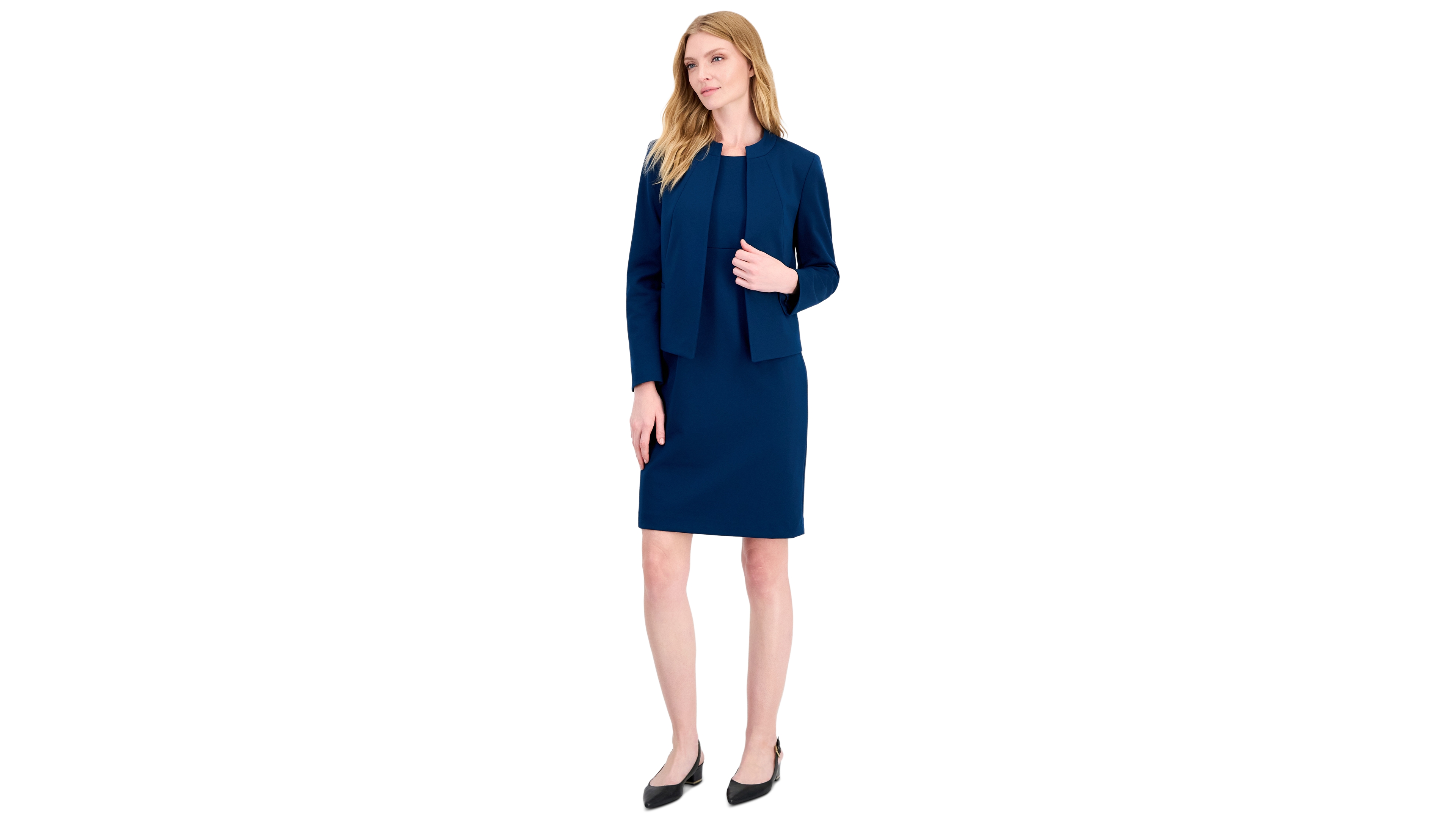 Le Suit Petite Ponte Sleeveless 2-Piece