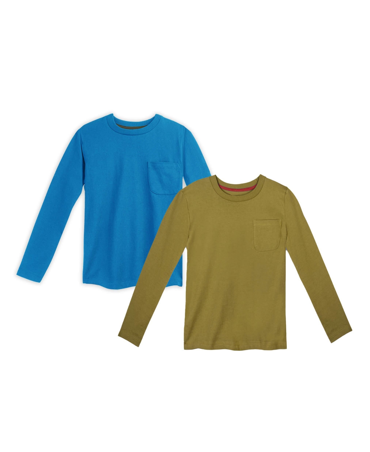 Mightly Unisex 2T - Xxl Long Sleeve Pocket Tee 2 Pack