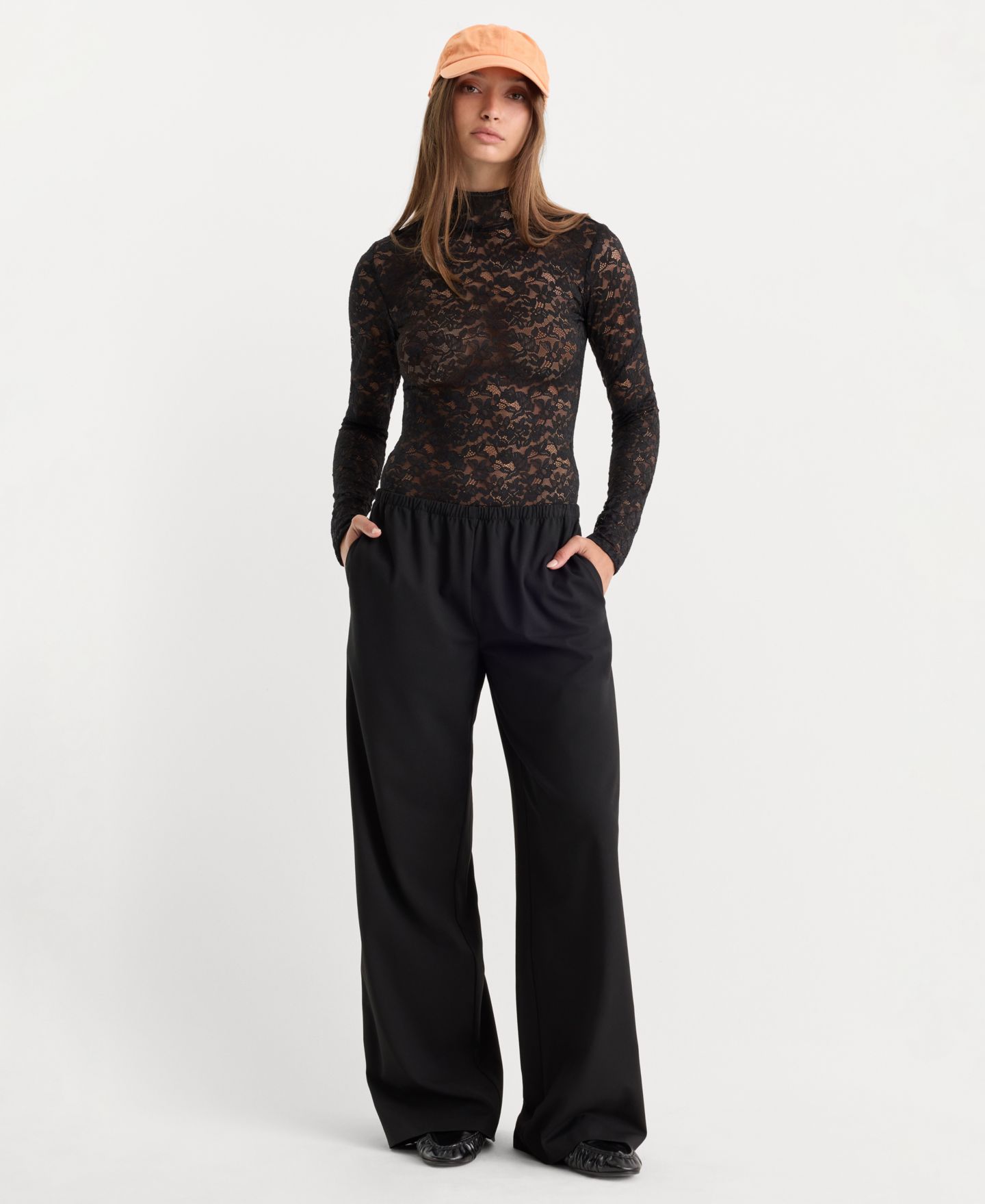Боди Turtleneck, стринги, кружево — Good American, цвет: Чёрный — фото 2