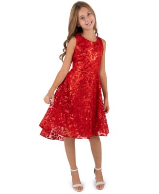Girls' 7-16 Sequin High-Low Dress
