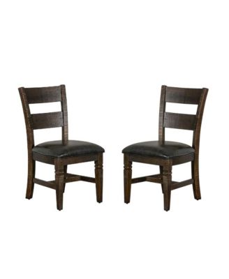Ladderback Wood Dining Chairs Set of 2 with Transitional Style