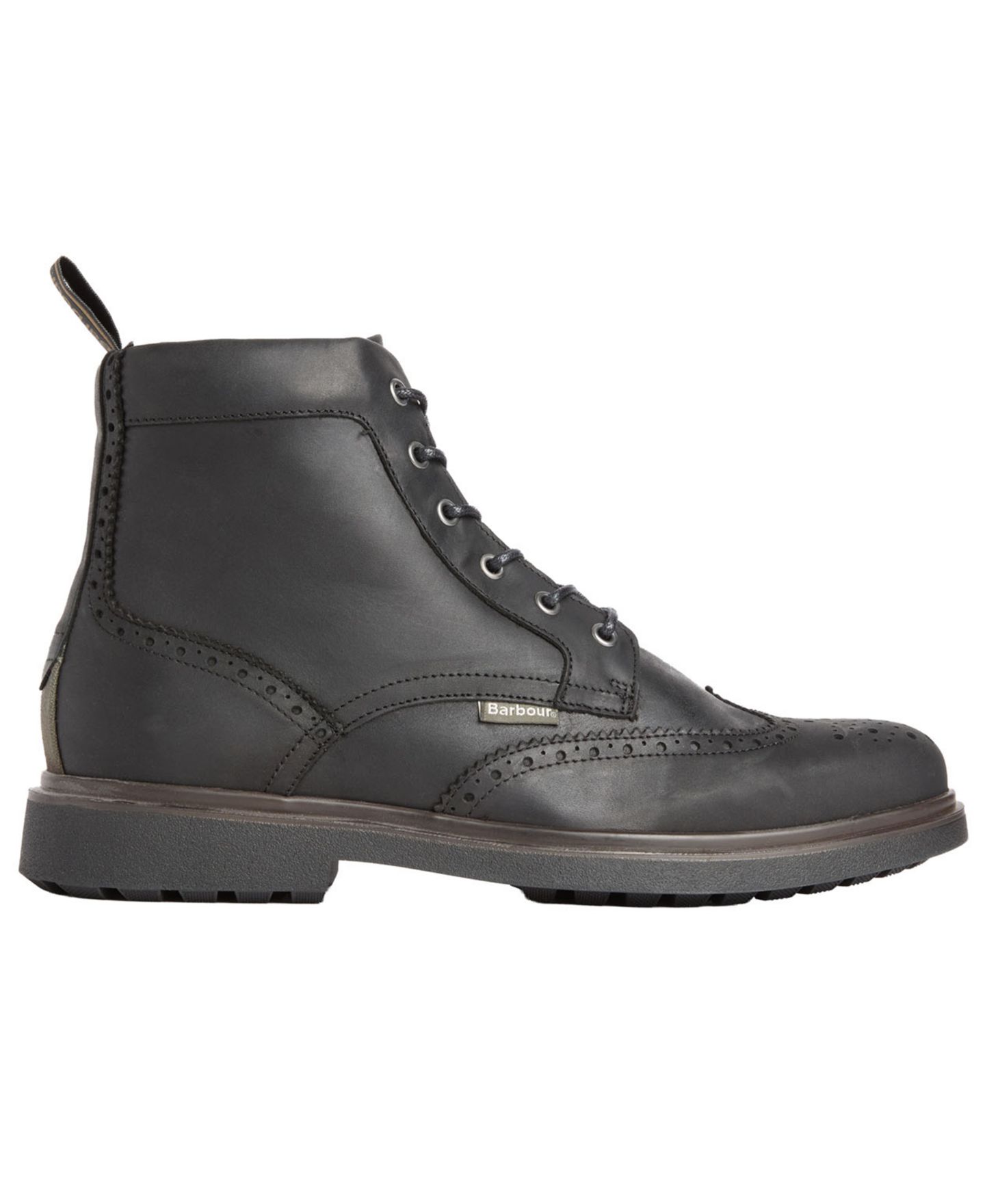 Мужские ботинки Barbour Barmoor Brogue Cleated-Sole, цвет: Чёрный — фото 2