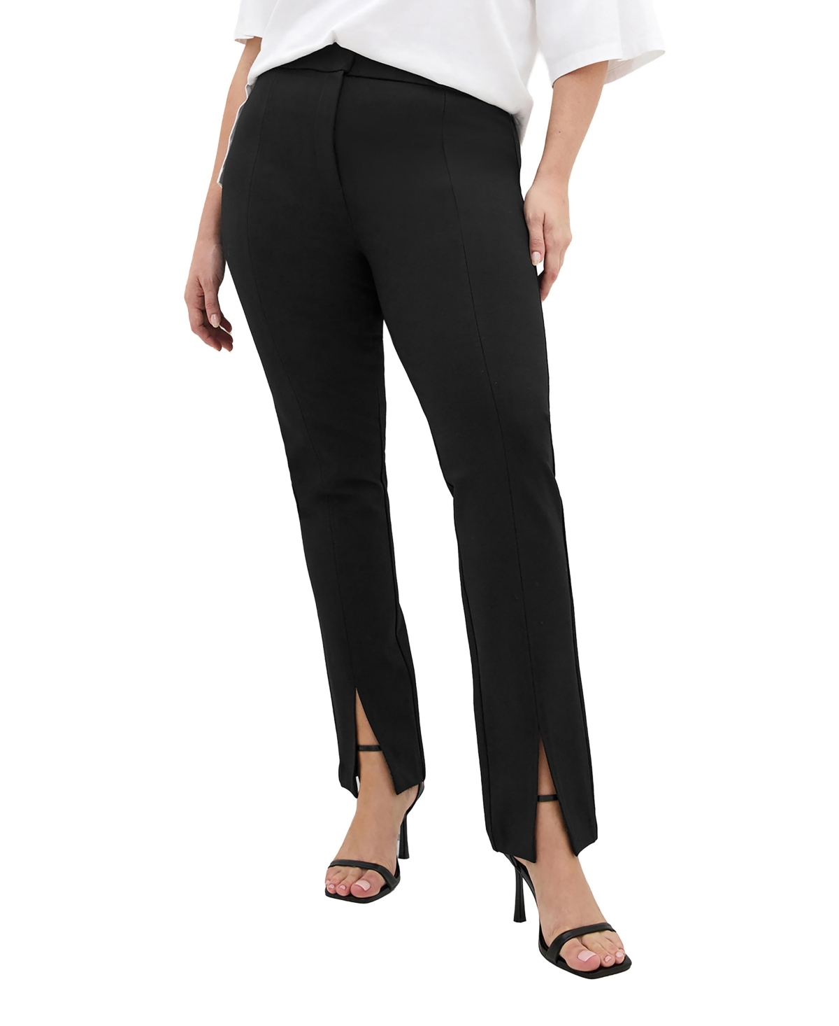 City Chic Women's Wynter Tapered Ponte Pant - Black