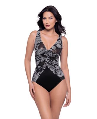 Women's Riva Tummy Control Full-Coverage Ruched One-Piece Swimsuit