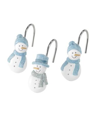 Frosty Friends 12-Piece Resin Shower Hook Set