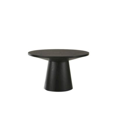 Round Coffee Table, Wood Grain, Ebony