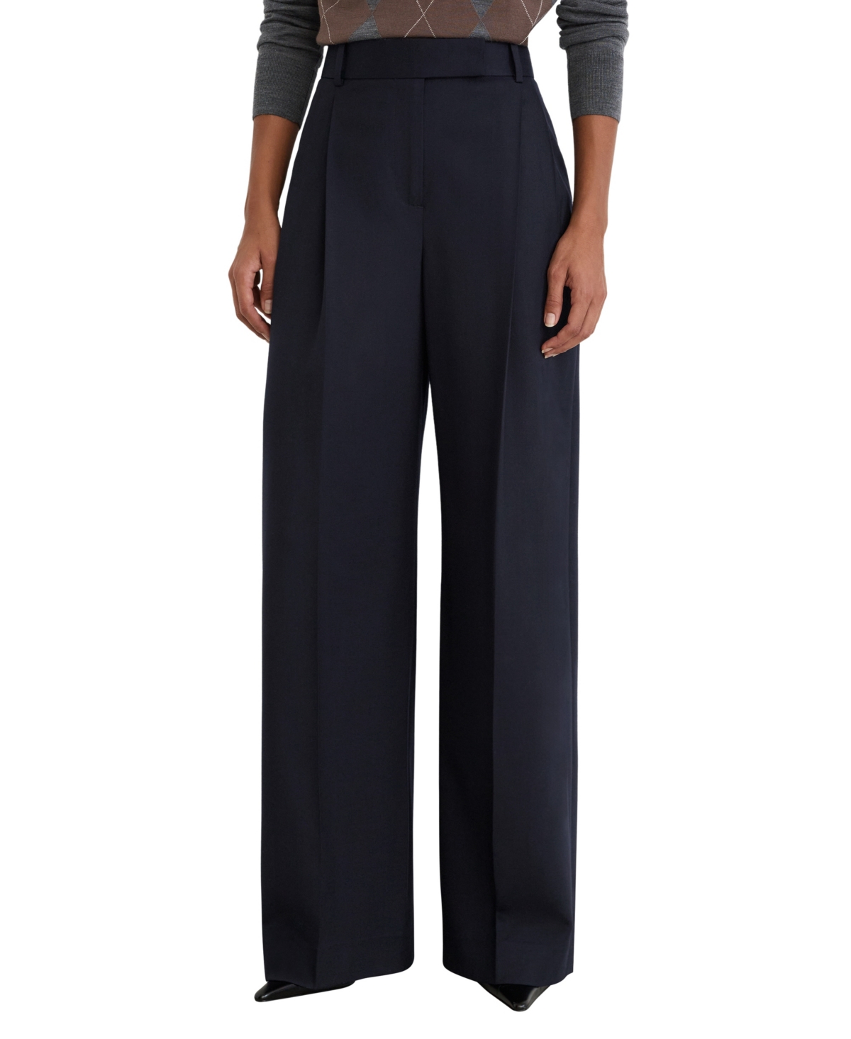 Reiss Women's Luna Pleated Wide Leg Pants