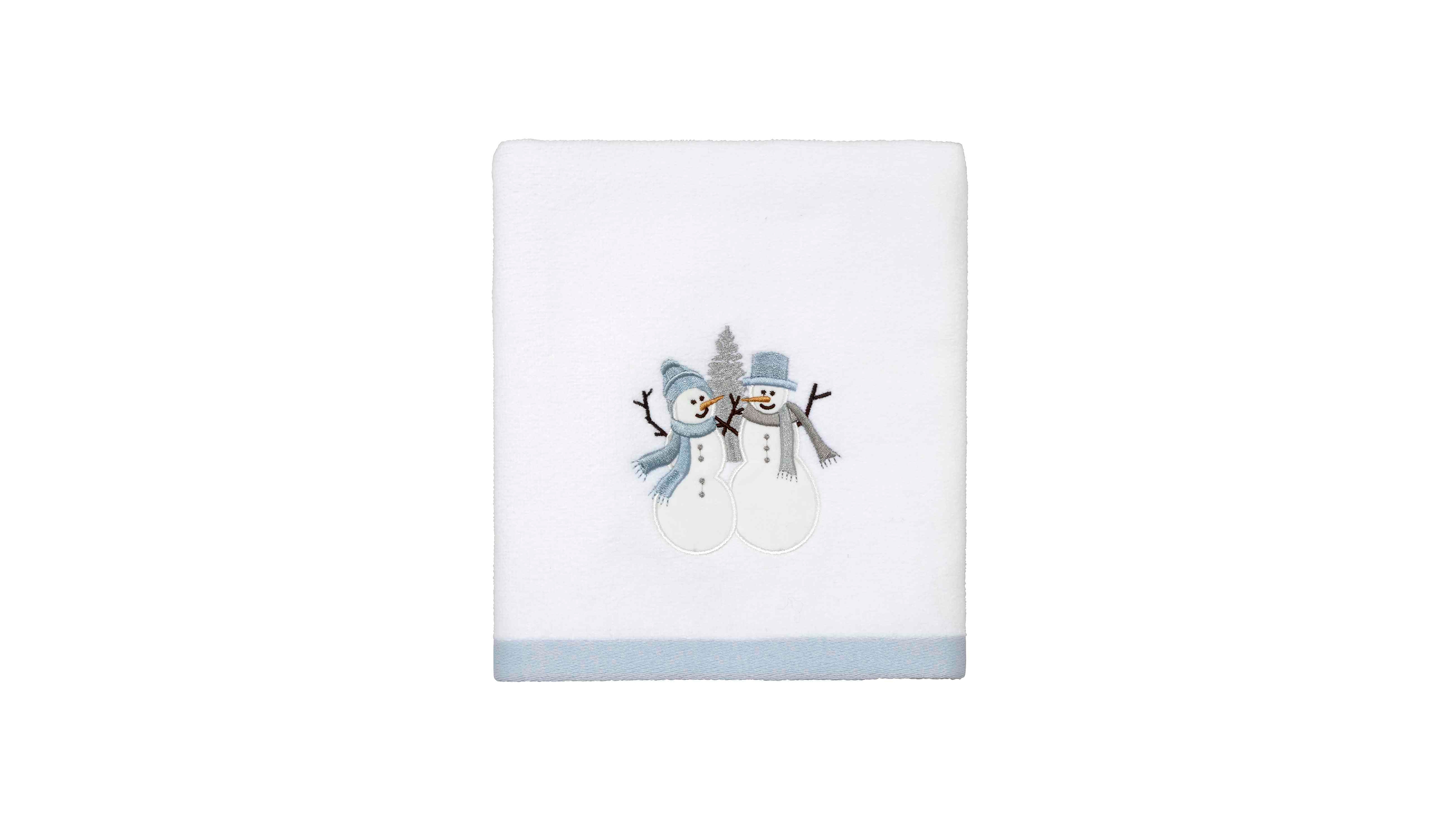 Avanti Frosty Friends Cotton Velour Hand Towel, 28" x 16"