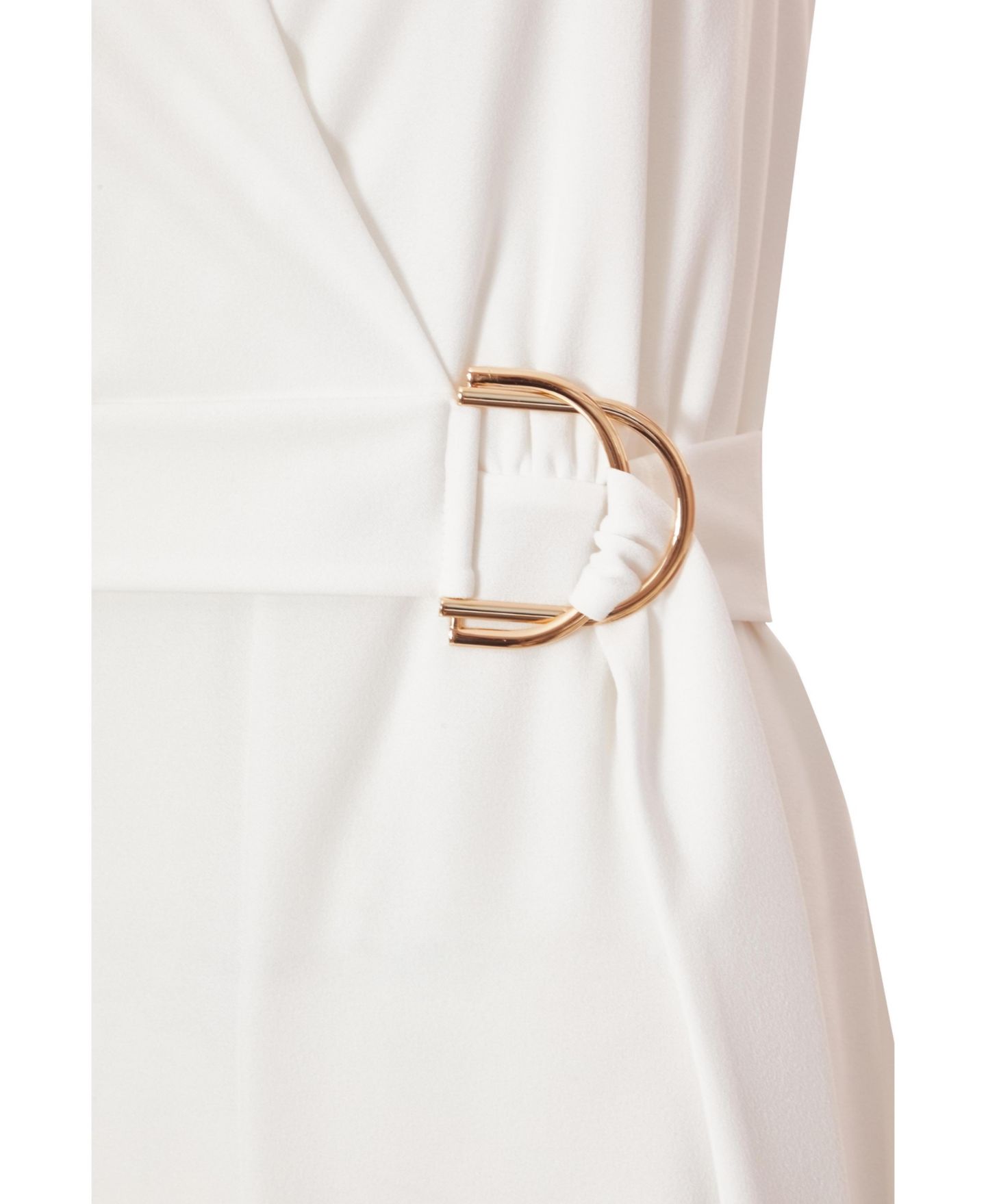 Женский комбинезон QUIZ Scuba Crepe Halter Jumpsuit, цвет: Белый — фото 6