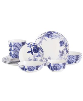 Floral Rose 16-Piece Dinnerware Set, Service for 4