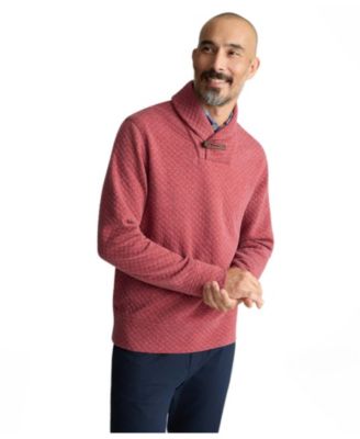 Men's Filipre Shawl-Collar Quilted Stretch Cotton-Blend Sweatshirt