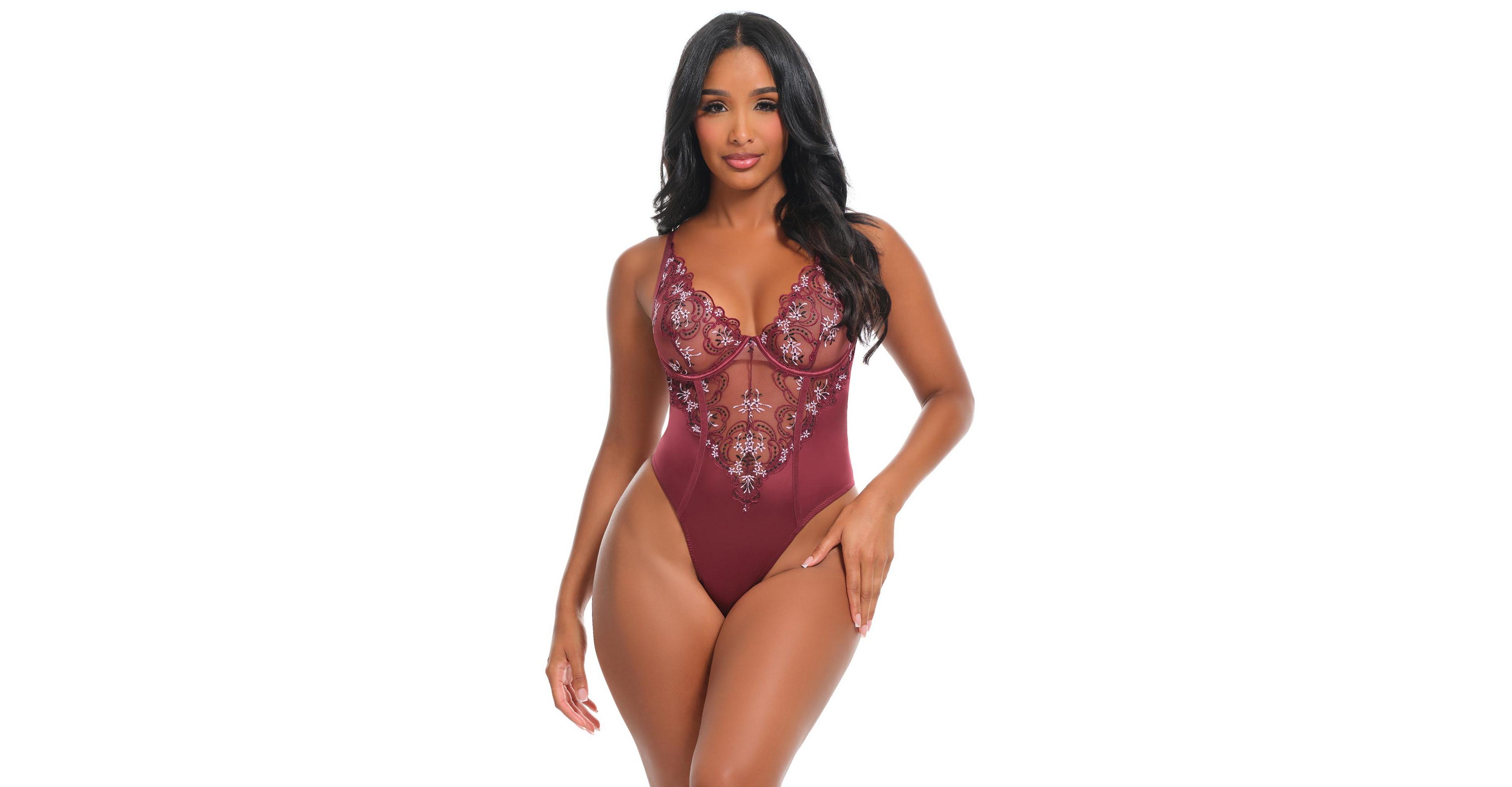 Oh La La Cheri Women's Eloise Embroidered Teddy