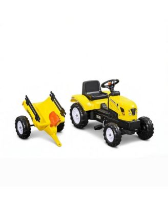 Pedal Go Kart Tractor with Shovel and Rake, 77 lb. Capacity, Ages 3+
