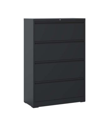 Heavy Duty Metal Filing Cabinet, 4 Drawer Lateral File Cabinet with Lock for Home Office